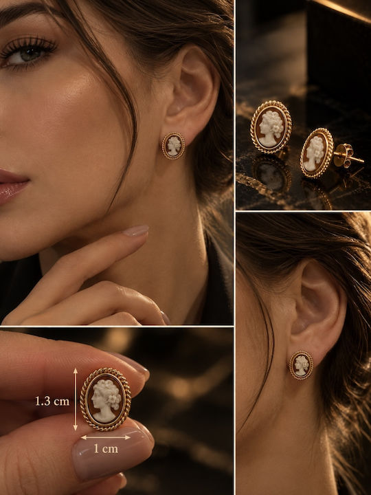 Gold Cameo Earrings 14K 585° – Timeless Elegance & Classic Beauty Gold Cameo Earrings 14K 585° – Timeless Elegance & Classic Beauty