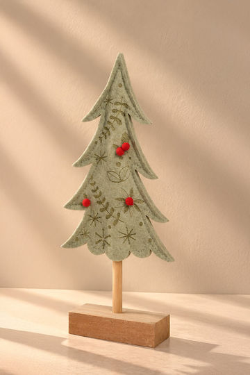 Christmas Decorative Wooden Tree 25 cm Green