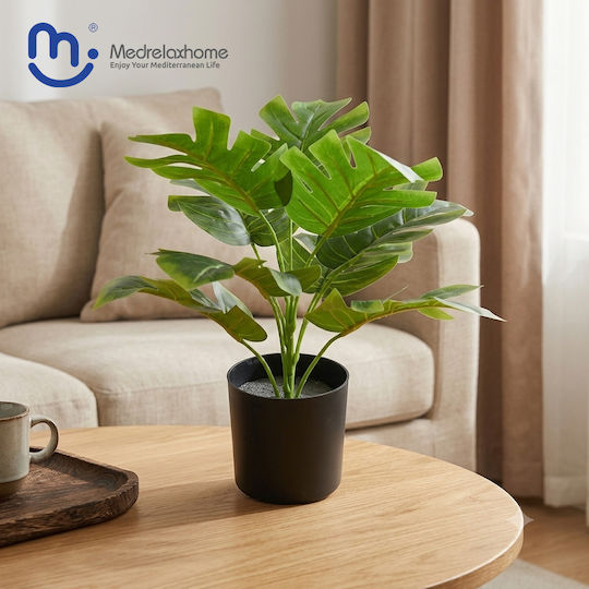 Künstliche Dekorative Monstera Pflanze Höhe 35cm 1 Stück