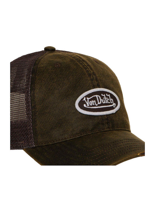 Von Dutch Trucker шапка с козирка – Маслинена и Кафява мрежеста серия Кафява