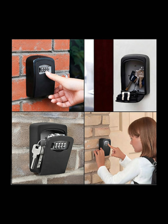 Casetă pentru Chei cu Cifru, cu Montare pe Perete și Încuietoare 9.6x4x12 cm