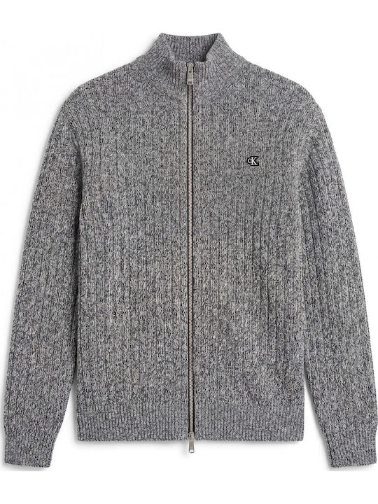 Cardigan bărbătesc tricotat gri