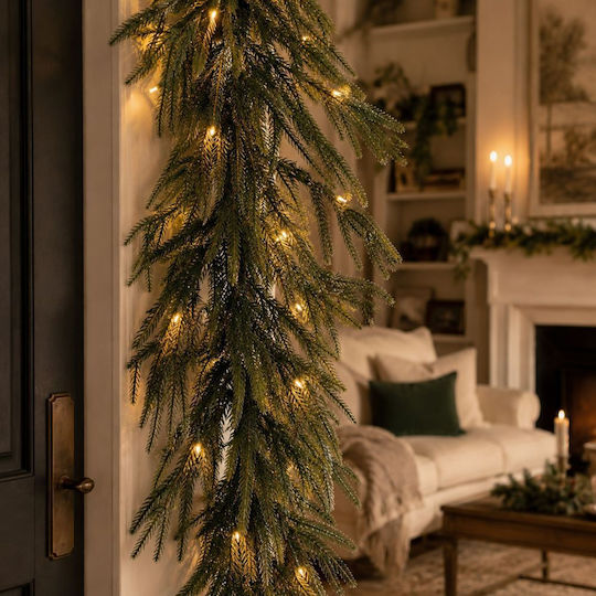 Beleuchtete Weihnachtsgirlande Grün 270 cm