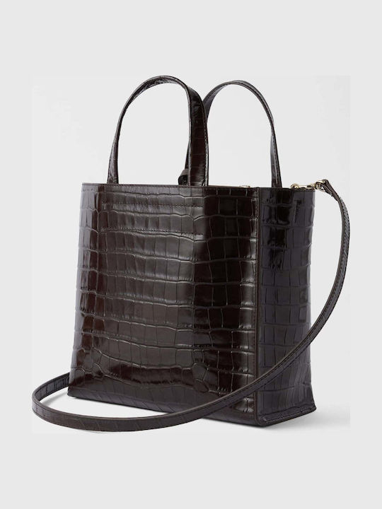 Furla Divide It Tote S Geantă Tote de Damă din Piele Aurie Furla Divide It Tote S Geantă Tote de Damă din Piele Aurie