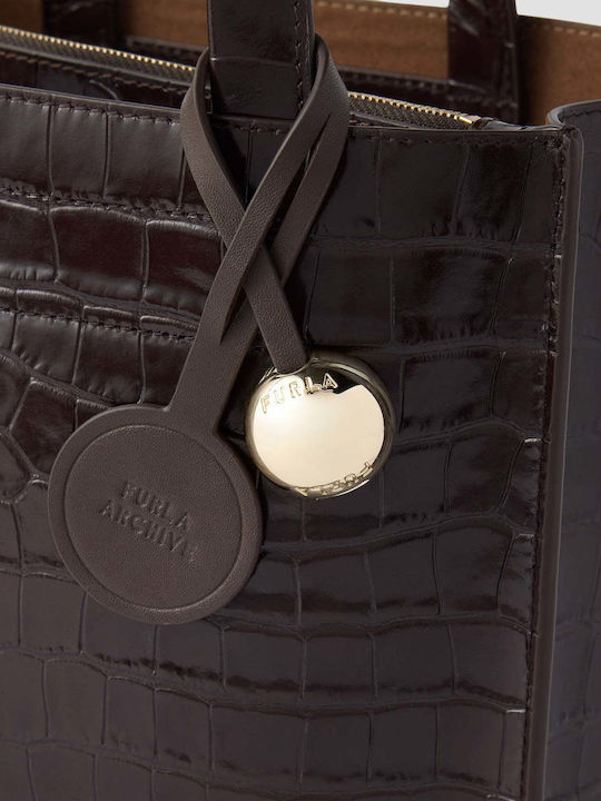 Divide It Tote S Tote-Handtasche aus Leder für Damen Cioccolato