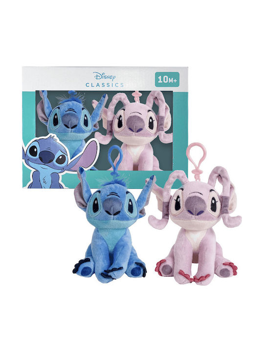 Комплект 2 плюшени ключодържателя Disney Stitch Angel 10 см