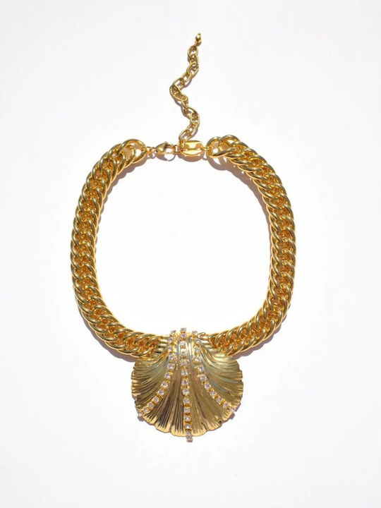 Kaleido Gold-Plated Steel Necklace
