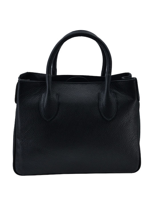 Black Leather Women's Handbag / Shoulder Bag