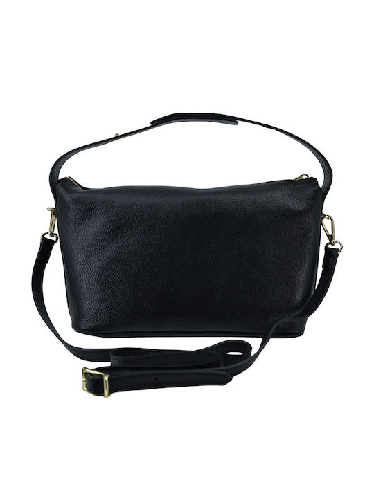 Black Leather Women's Handbag / Shoulder Bag / Crossbody Bag