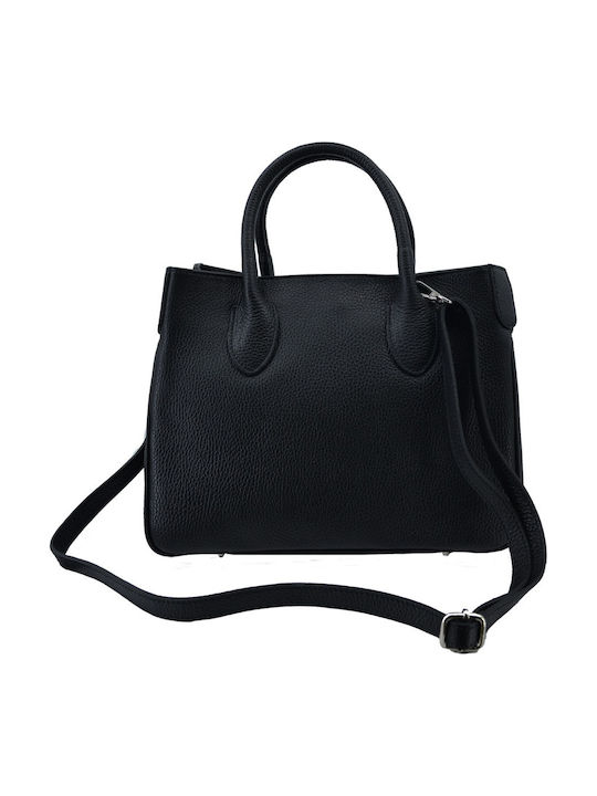 Black Leather Women's Handbag / Shoulder Bag