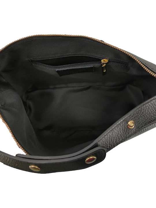 Black Leather Women's Handbag / Shoulder Bag / Crossbody Bag
