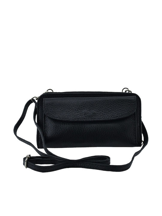 Black Leather Women's Handbag / Shoulder Bag / Crossbody Bag