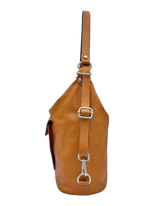 Leather Women's Hobo Bag Tabac Brown