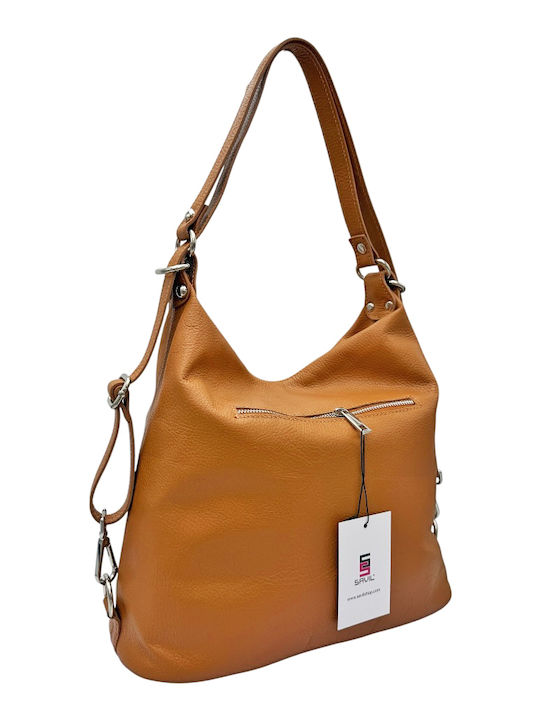 Leather Women's Hobo Bag Tabac Brown