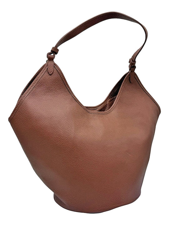 Dark Tabac Brown Leather Women's Shoulder Bag
