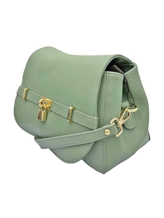 Leather Women's Flap Bag Mint