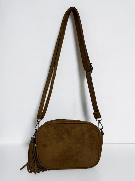 Aurora Women's Crossbody Bag Suede Brown
