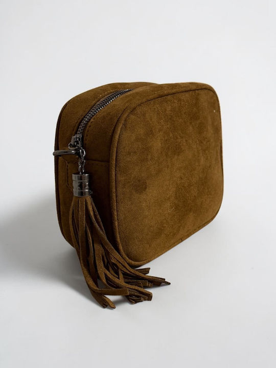 Aurora Women's Crossbody Bag Suede Brown
