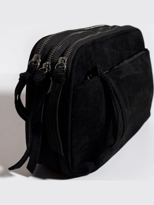 Women's Crossbody Bag Suede Black