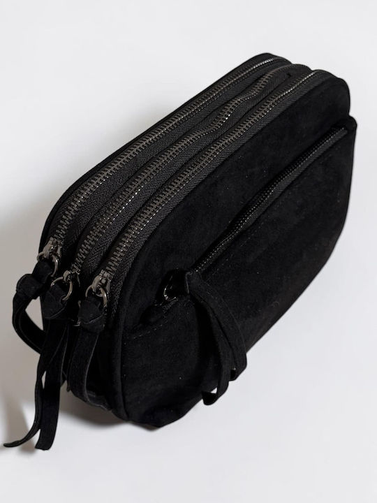 Women's Crossbody Bag Suede Black
