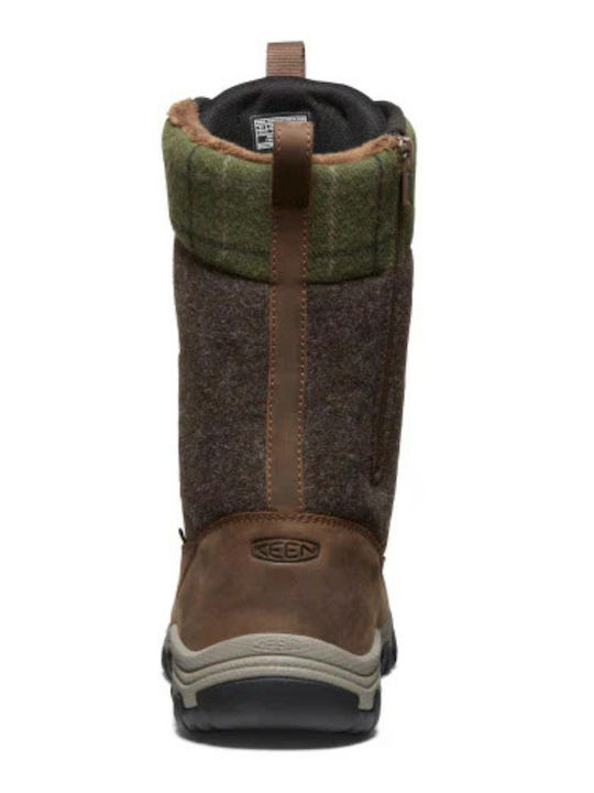 Greta Damen-Leder-Schneestiefel Braun