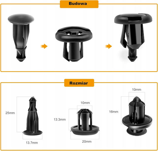 50x Bumper Clip Fastener Honda Accord Cr-v Civic