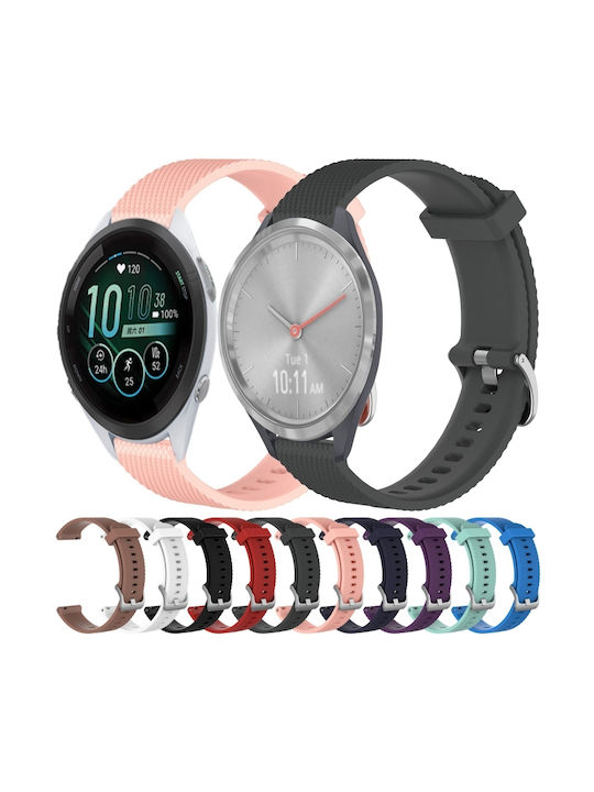 Garmin Vivoactive 4s 18mm Ρολόι Σιλικόνη Υφή Διαμαντιού Μωβ Garmin Vivoactive 4s 18mm Ρολόι Σιλικόνη Υφή Διαμαντιού Μωβ
