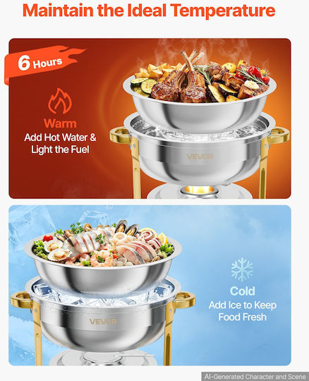 Vevor Bain-marie Pentru Servire 5.7 l