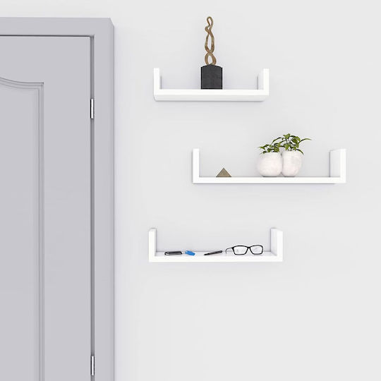 Ράφια White (3τμχ) 40x10x9εκ.