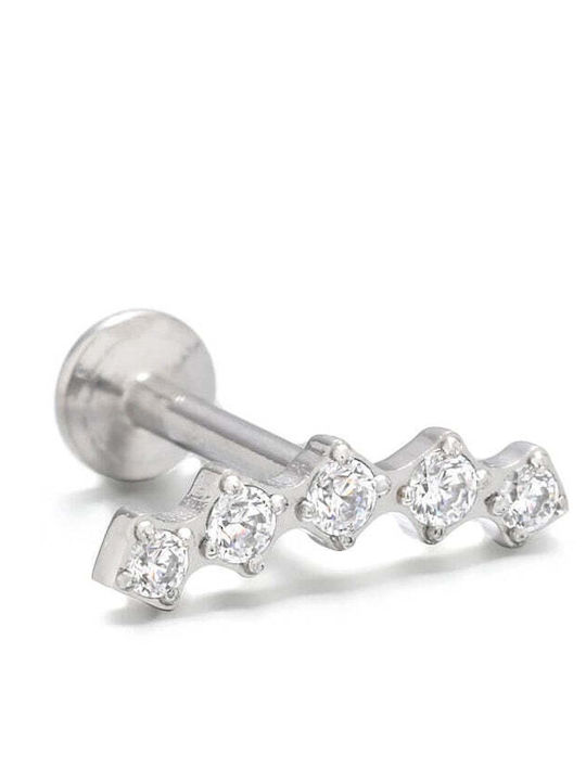 Asimi Body Piercing Обица Барче от Стомана Сребриста