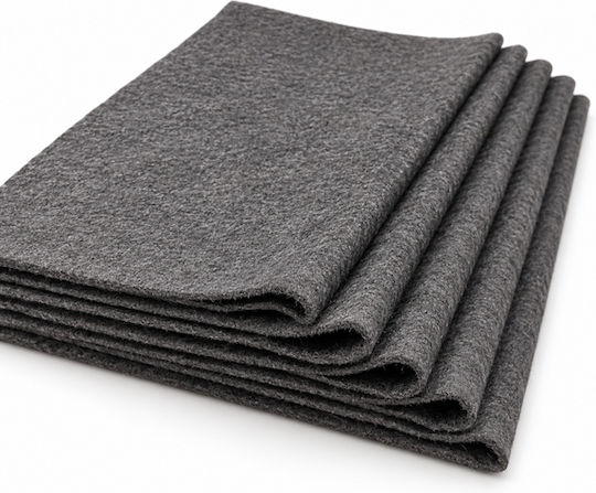 Set 5 Depox Magic Microfiber Cloths 38 × 29 Cm Gray