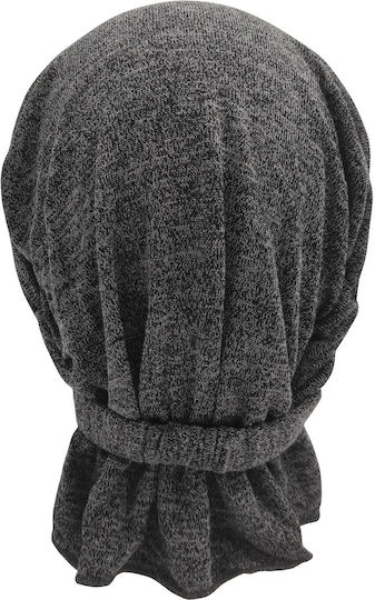 Damen-Turban aus Baumwoll-Lycra in Grau meliert