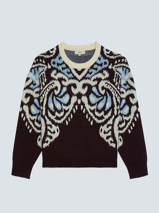 Women's Long-Sleeve Burgundy Sweater