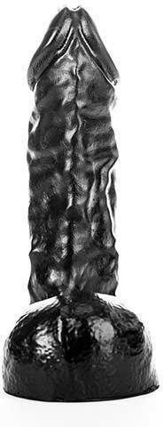 All Black Ρεαλιστικό Dildo με Βεντούζα Μαύρο
