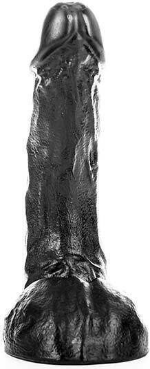 All Black Ρεαλιστικό Dildo με Βεντούζα Μαύρο