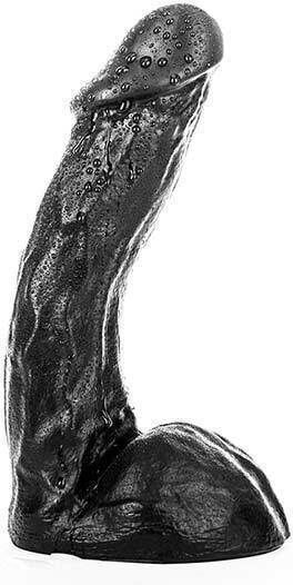 All Black Ρεαλιστικό Dildo με Βεντούζα Μαύρο