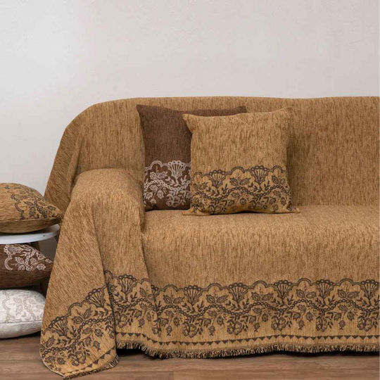 Anna Riska Μαξιλάρι Honey Gold 55x55εκ.