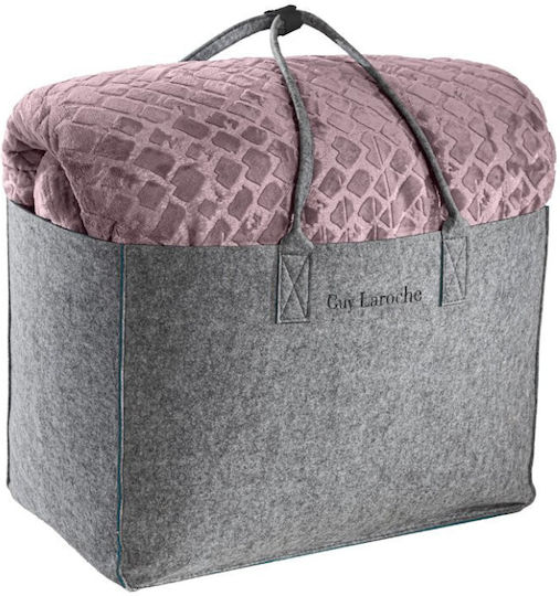 Guy Laroche Sherpa Comforter Set King Size 260x240cm Surreal Amethyst 530 GSM