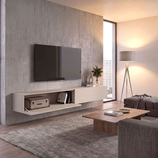 Espanse TV Stand in Metal & Wood Beige L241.8xW31.7xH30cm