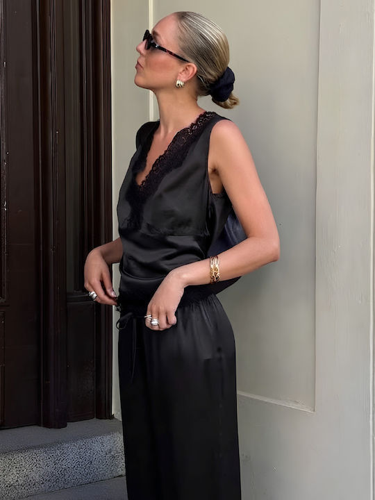 Chicret Set De Pijama De Iarnă Pentru Femei, Negru