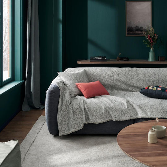 Gofis Home Rune Ριχτάρι Πολυθρόνας Chenille 180x180εκ. Opal Green