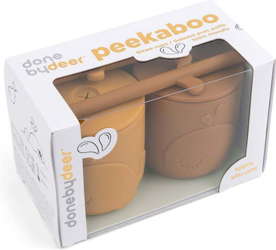 Done by Deer Wally Silicone Baby Cups Yellow 2 Pieces 120ml