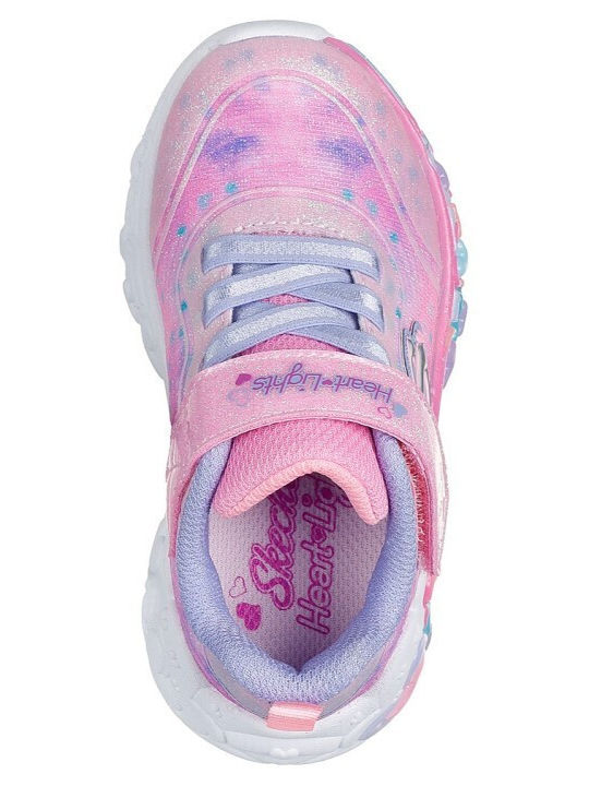 Eternal Heart Παιδικά Sneakers με Σκρατς & Φωτάκια Ροζ
