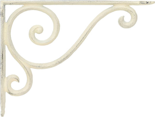 vidaXL Heavy-Duty Shelf Brackets Made of Stainless Steel in White 120x140 mm 12 pcs 42038864