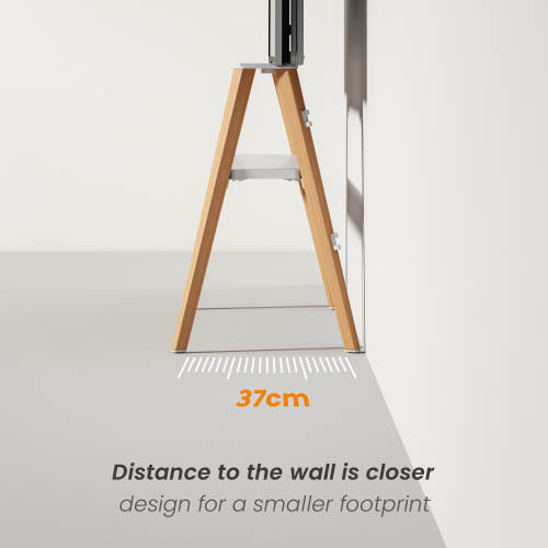 Brateck Tv Floorstand 40x40 1.25m 40kg Black Walnut Fs36-44f-02