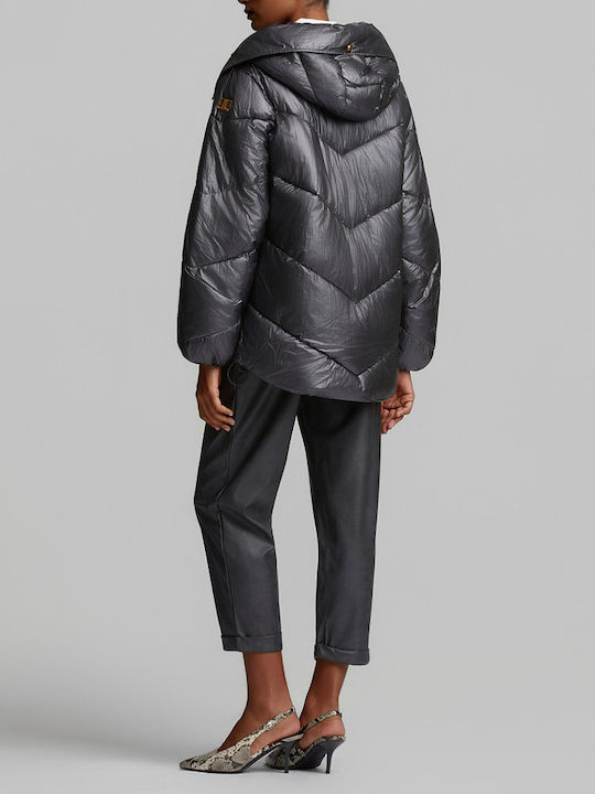 Women's Puffer Jacket for Winter Dark Grey