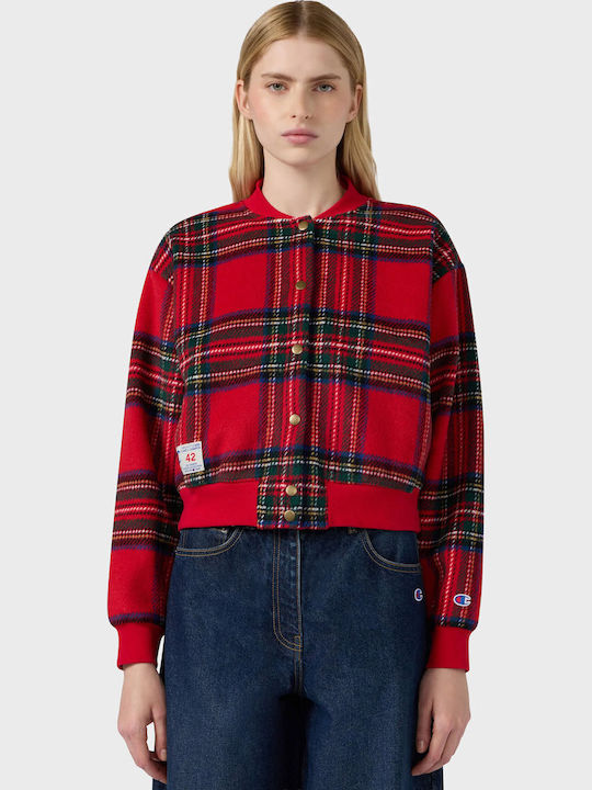 College Short Women's Bomber Jacket Red