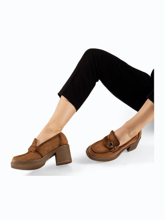 Suede Γυναικεία Loafers σε Ταμπά Χρώμα SD57106