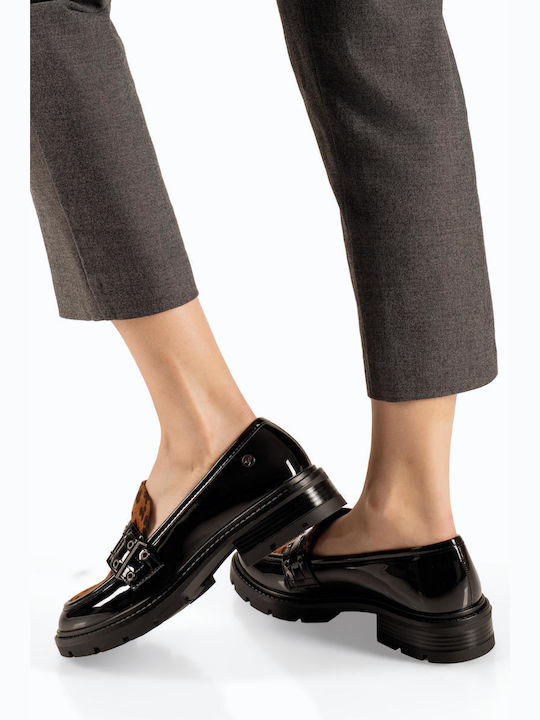 Λουστρίνι Γυναικεία Loafers σε Μαύρο Χρώμα SD57101