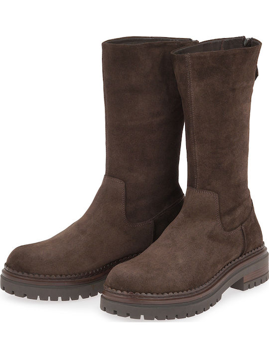 Wildleder Damenstiefel Braun